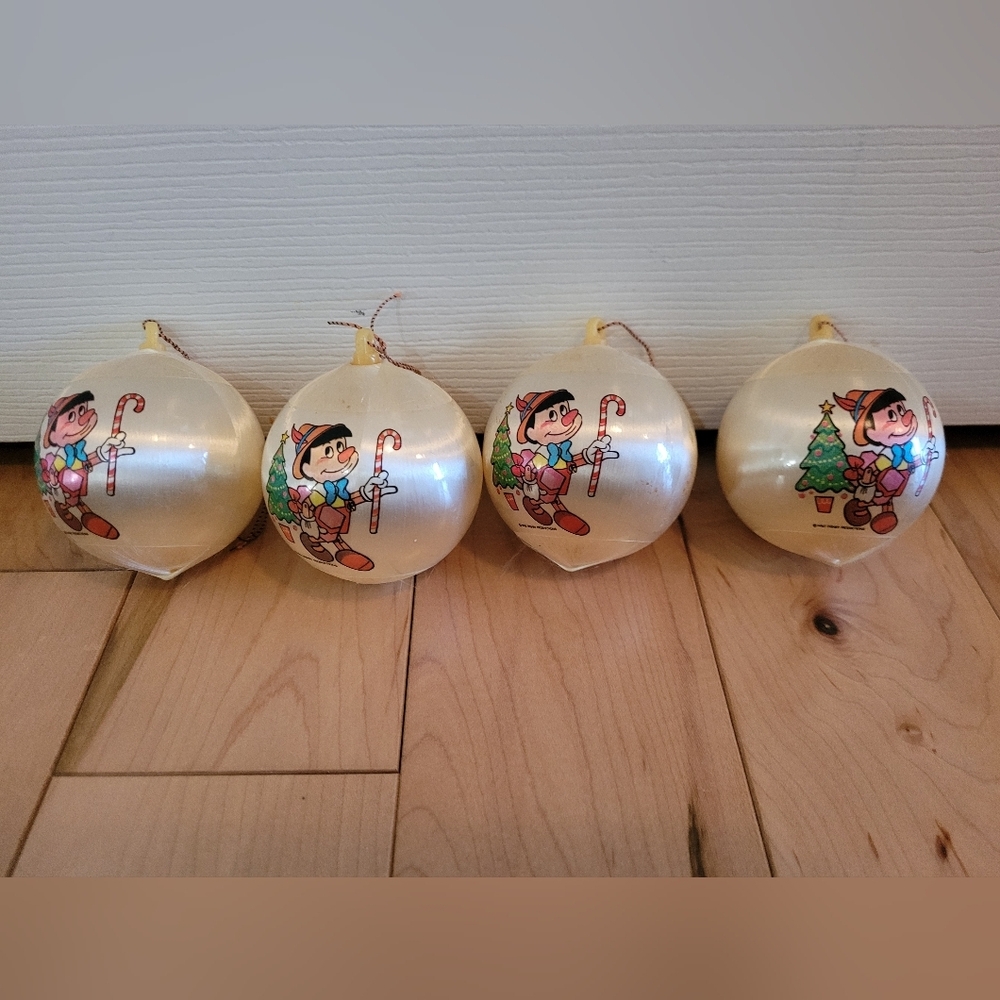 4 Vintage Pinocchio Christmas ornament, see all pictures for condition